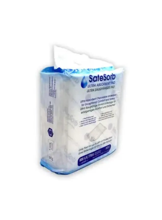 فوط صحية فائقة الامتصاص من SafeSorb، مقاس 23×30 - عبوة من 4 قطع (إجمالي 56 قطعة) - واقيات سرير متينة وعالية الامتصاص
